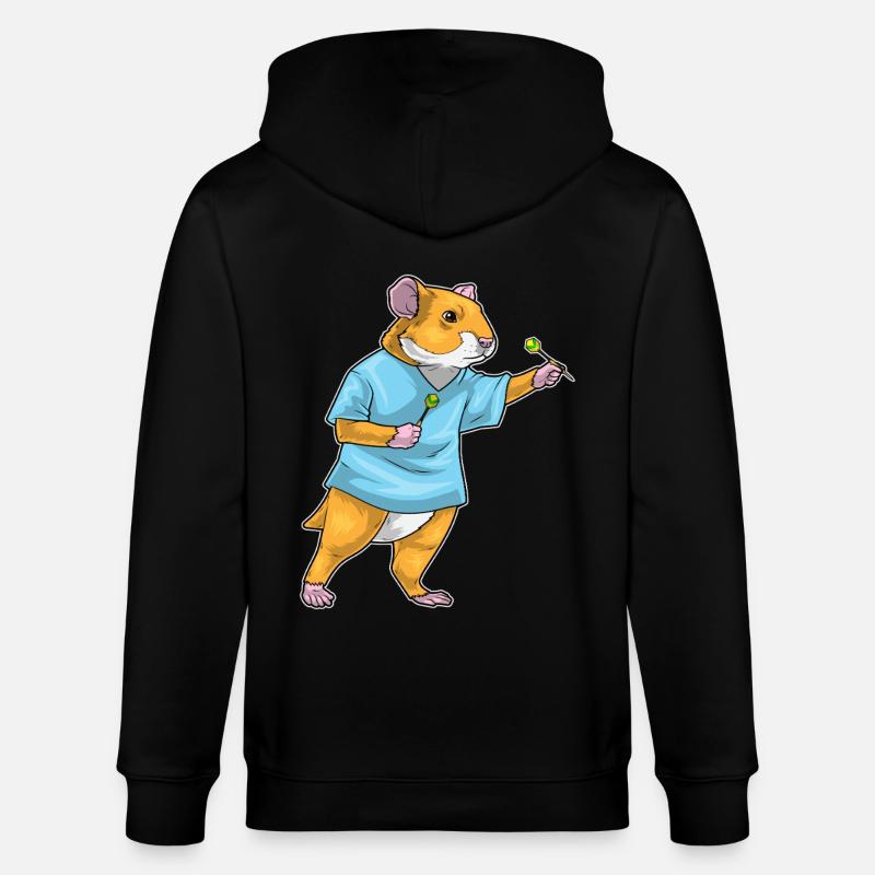 Fléchette de hamster Dartpfeil - Veste à capuche bio CULTIVATOR Stanley/Stella Unisexe - noir