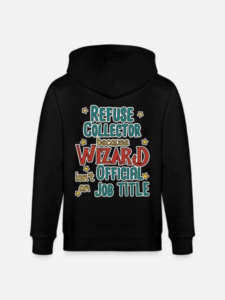 Refuse collector Wizard - Stanley/Stella CULTIVATOR Unisex Organic Hooded Jacket - black