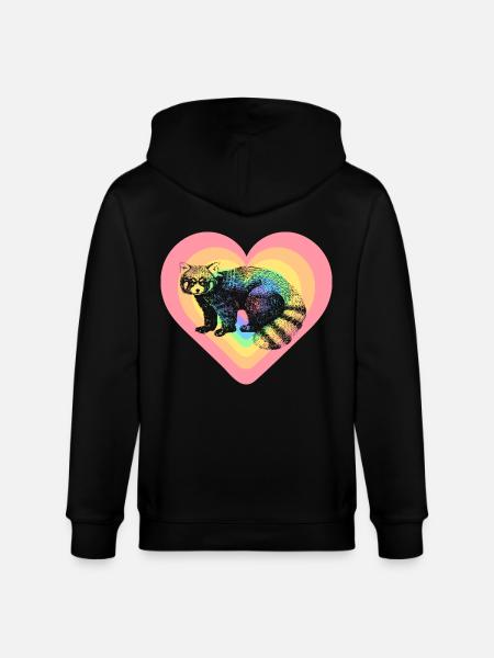 Red panda - Stanley/Stella CULTIVATOR Unisex Organic Hooded Jacket - black