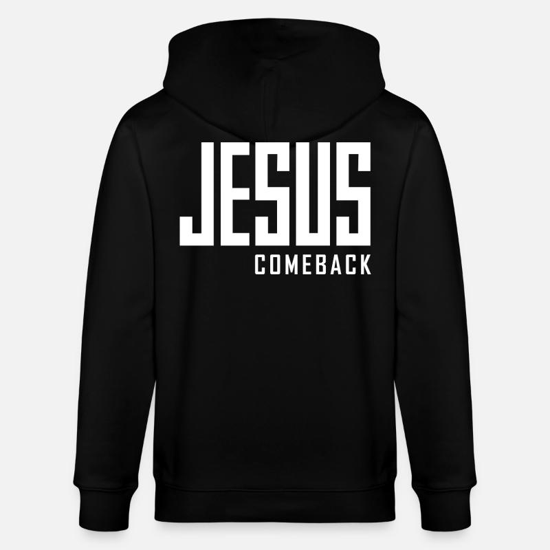 Jesus Comeback – Dein Glaubens-Statement! - Stanley/Stella Unisex Bio-Kapuzenjacke CULTIVATOR - Schwarz