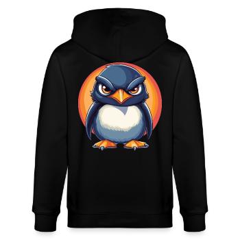 Grummeliger Pinguin - Stanley/Stella Unisex Bio-Kapuzenjacke CULTIVATOR  - Schwarz - Hinten - Anna (173cm)