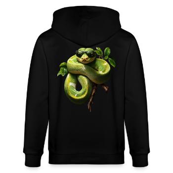 Arbre vert Python Serpents Amoureux Terrarium - Veste à capuche bio CULTIVATOR Stanley/Stella Unisexe - noir - Dos - Anna (173cm)