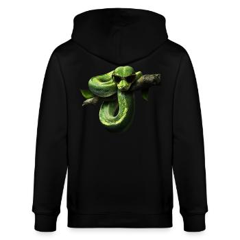 Arbre vert Python Serpents Amoureux Terrarium - Veste à capuche bio CULTIVATOR Stanley/Stella Unisexe - noir - Dos - Anna (173cm)