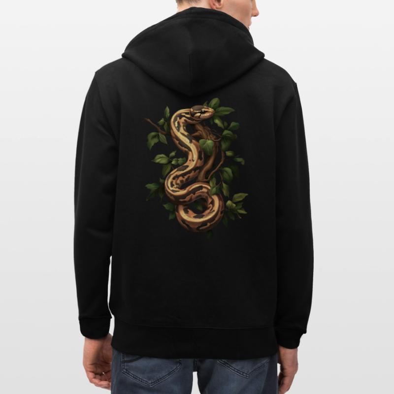 King Python Snakes Lover Terrarium Python Stanley/Stella CULTIVATOR  Unisex Organic Hooded Jacket