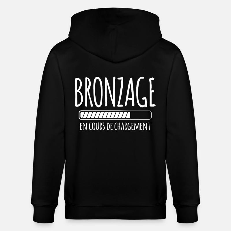 Tan Loading, Été, Vacances, Français - Veste à capuche bio CULTIVATOR Stanley/Stella Unisexe - noir