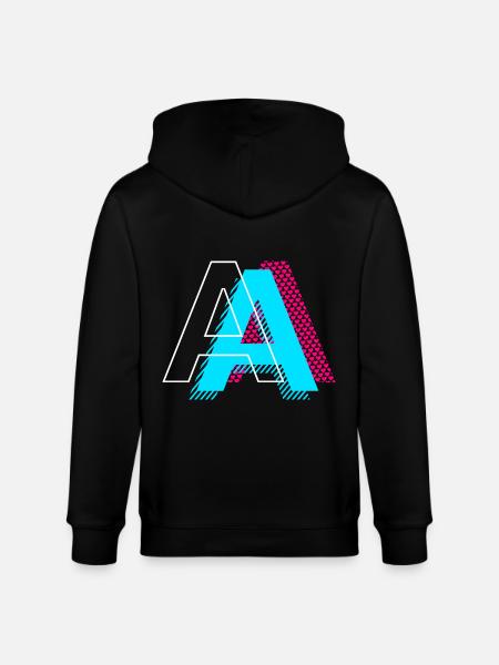 Pop Art Letter A Gift - Stanley/Stella CULTIVATOR Unisex Organic Hooded Jacket - black