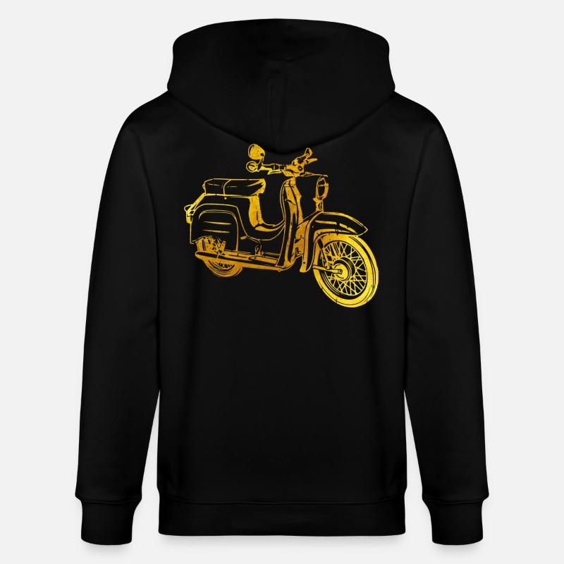 Simson Schwalbe DDR Moped - Stanley/Stella Unisex Bio-Kapuzenjacke CULTIVATOR  - Schwarz