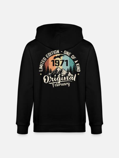 February 1971 - Gift February 1971 - Stanley/Stella CULTIVATOR  Unisex Organic Hooded Jacket - black