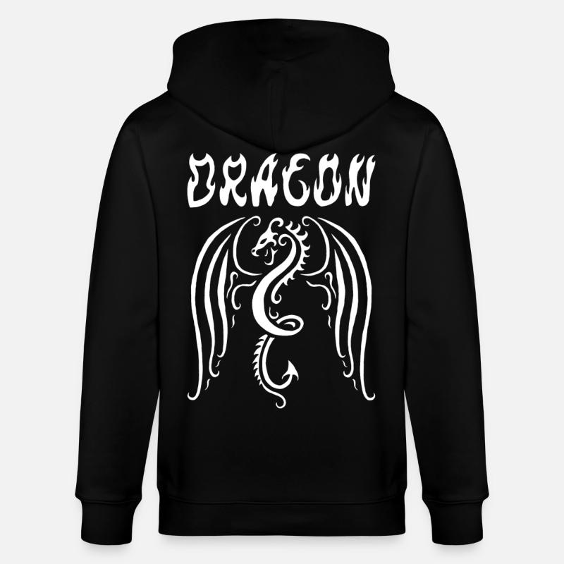 Dragon blanc - Veste à capuche bio CULTIVATOR Stanley/Stella Unisexe - noir