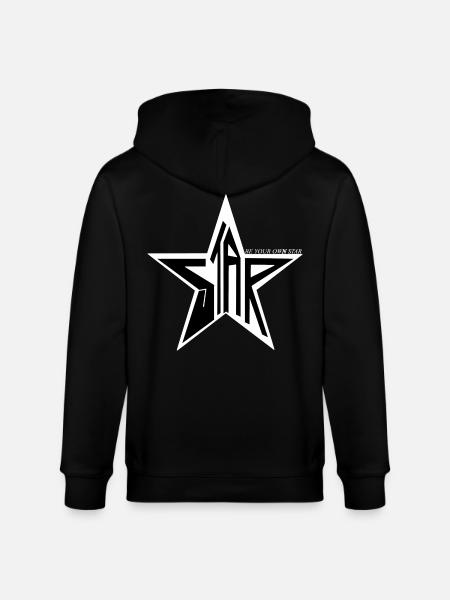 STAR - BE YOUR OWN STAR ⭐️💫✨ - Stanley/Stella CULTIVATOR  Unisex Organic Hooded Jacket - black