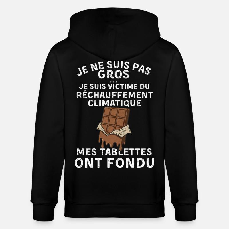 I'm Not Fat - lustige Mann Geschenkidee - Stanley/Stella Unisex Bio-Kapuzenjacke CULTIVATOR  - Schwarz