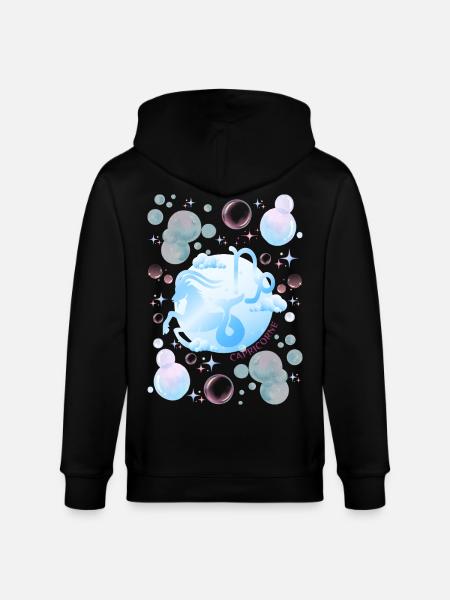 Steinbock-Frau – Astrologiegeschenk - Stanley/Stella Unisex Bio-Kapuzenjacke CULTIVATOR - Schwarz