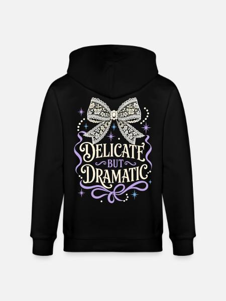 Delicate But Dramatic Bow - Stanley/Stella CULTIVATOR  Unisex Organic Hooded Jacket - black
