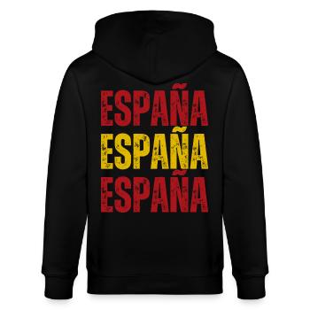 Drapeau de l’Espagne, fierté espagnole - Veste à capuche bio CULTIVATOR Stanley/Stella Unisexe - noir - Dos - Anna (173cm)