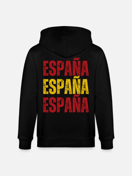 Flag of Spain, Spanish pride - Stanley/Stella CULTIVATOR Unisex Organic Hooded Jacket - black