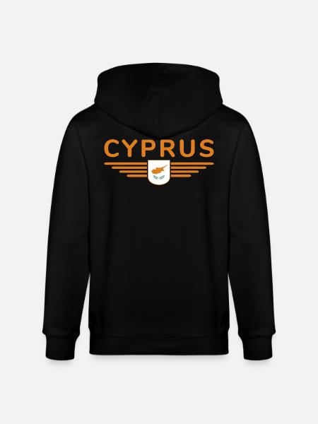 Cyprus Design – Island of Diversity - Stanley/Stella CULTIVATOR Unisex Organic Hooded Jacket - black