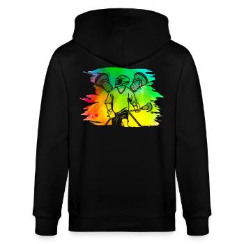 Lacrosse - Stanley/Stella Unisex Bio-Kapuzenjacke CULTIVATOR  - Schwarz - Hinten - Anna (173cm)