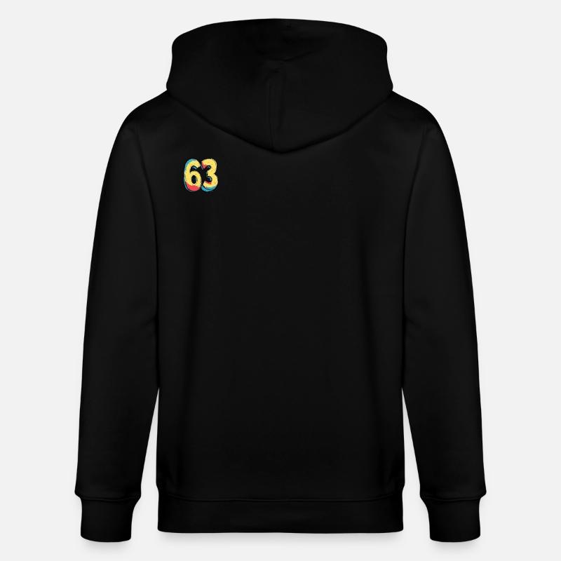 63 Number Comic - Stanley/Stella CULTIVATOR  Unisex Organic Hooded Jacket - black