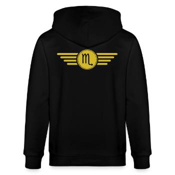 Sternzeichen Skorpion, exklusives T-Shirt Design - Stanley/Stella Unisex Bio-Kapuzenjacke CULTIVATOR  - Schwarz - Hinten - Anna (173cm)