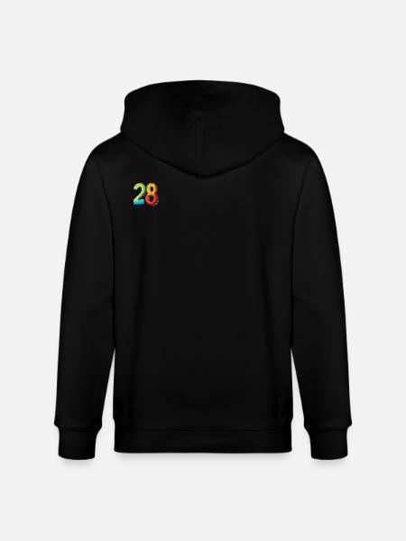 28 Number Comic - Stanley/Stella CULTIVATOR  Unisex Organic Hooded Jacket - black