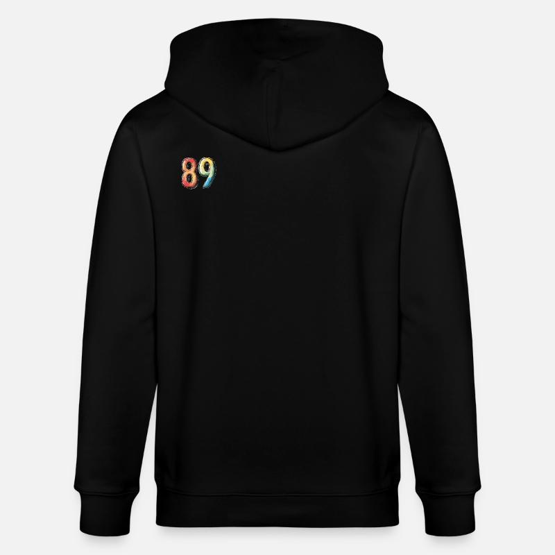 89 Zahl Comic - Stanley/Stella Unisex Bio-Kapuzenjacke CULTIVATOR  - Schwarz
