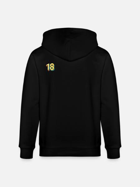 18 Number Comic - Stanley/Stella CULTIVATOR  Unisex Organic Hooded Jacket - black