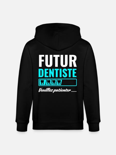 Futur dentiste - Veste à capuche bio CULTIVATOR Stanley/Stella Unisexe - noir