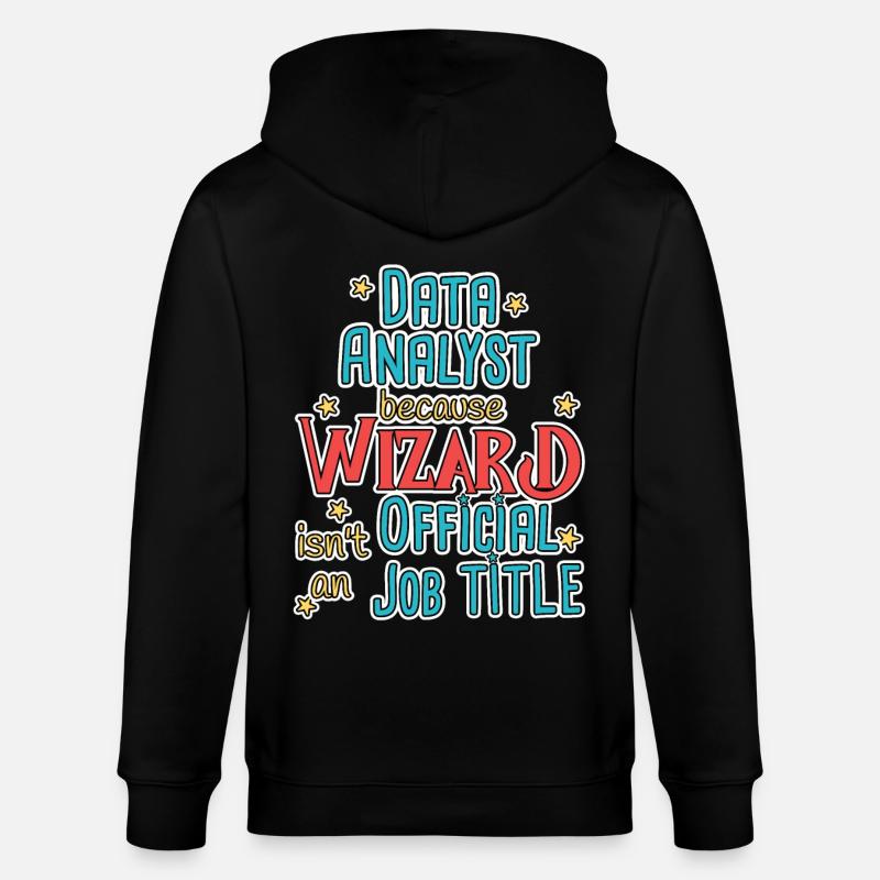 Data Analyst Wizard - Stanley/Stella Unisex Bio-Kapuzenjacke CULTIVATOR  - Schwarz