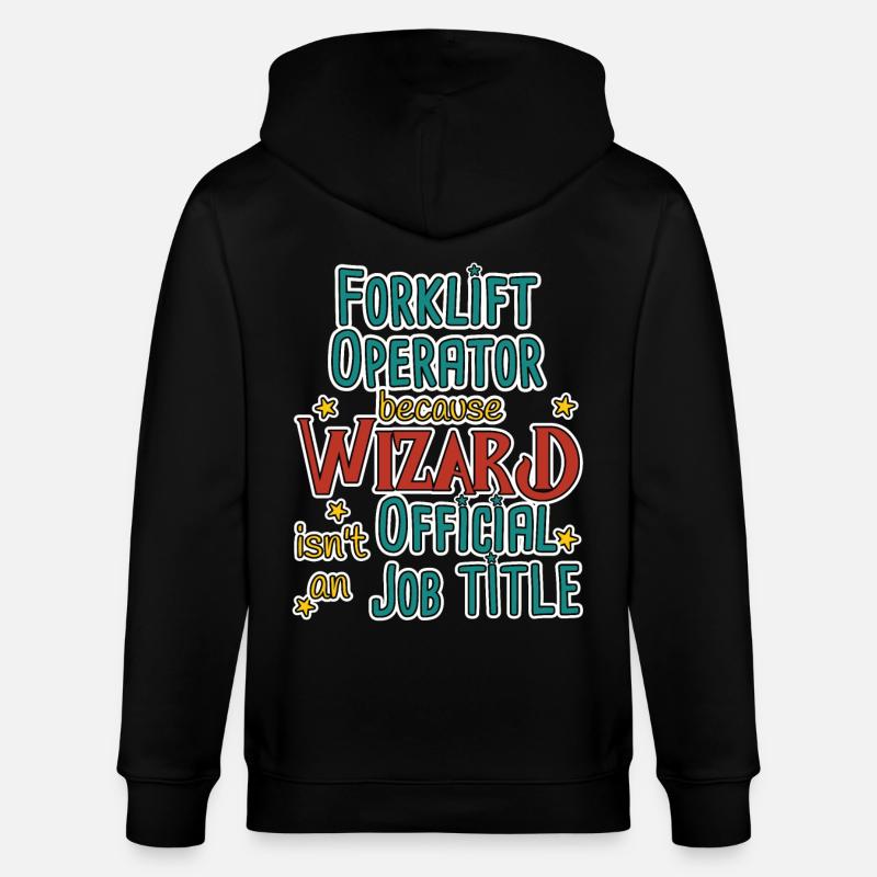 Forklift Operator Wizard - Stanley/Stella Unisex Bio-Kapuzenjacke CULTIVATOR  - Schwarz