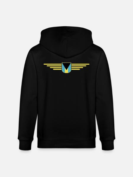 Bahamas fans: Tropical design - Stanley/Stella CULTIVATOR Unisex Organic Hooded Jacket - black