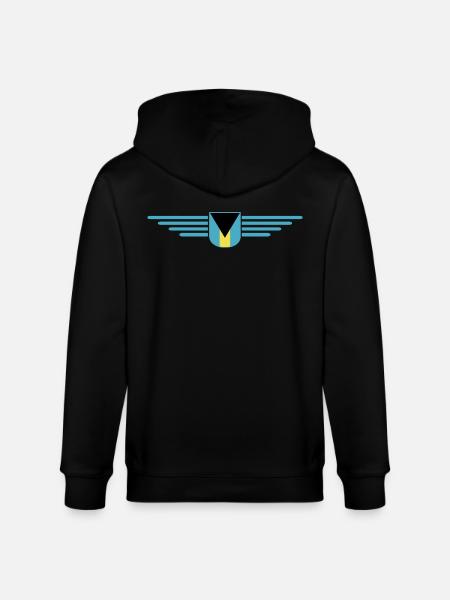 Bahamas fans: Tropical design - Stanley/Stella CULTIVATOR Unisex Organic Hooded Jacket - black