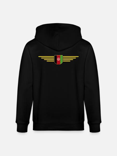 Afghanistan Design – Pride and Culture - Stanley/Stella CULTIVATOR  Unisex Organic Hooded Jacket - black
