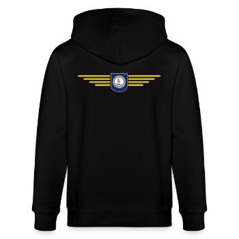 Virginia Fan Shirt – American Spirit - Stanley/Stella Unisex Bio-Kapuzenjacke CULTIVATOR  - Schwarz - Hinten - Anna (173cm)