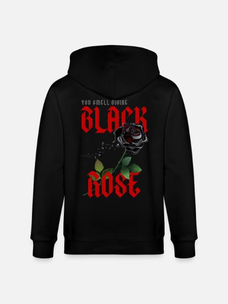 Divine Black Rose - Stanley/Stella CULTIVATOR Unisex Organic Hooded Jacket - black