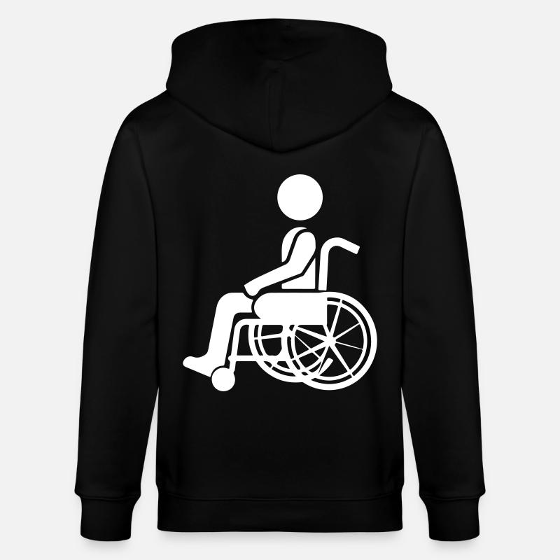 Rollstuhl - Stanley/Stella Unisex Bio-Kapuzenjacke CULTIVATOR  - Schwarz