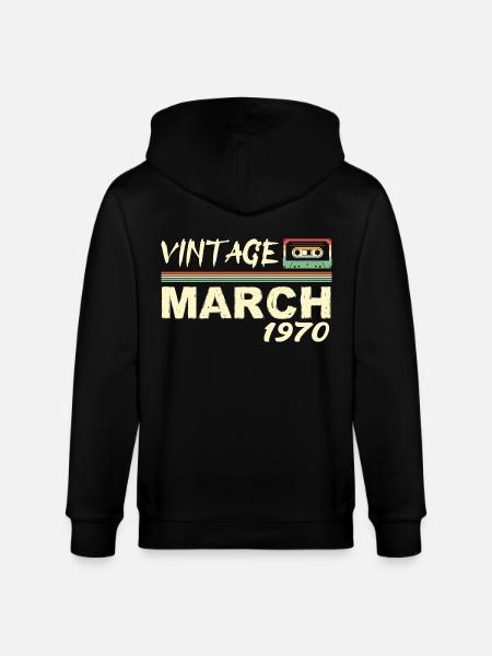 Mars 1970 - March 1970 - Veste à capuche bio CULTIVATOR Stanley/Stella Unisexe - noir