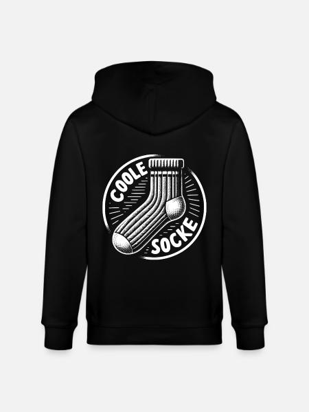 Cool sock - fun motivational design - Stanley/Stella CULTIVATOR Unisex Organic Hooded Jacket - black