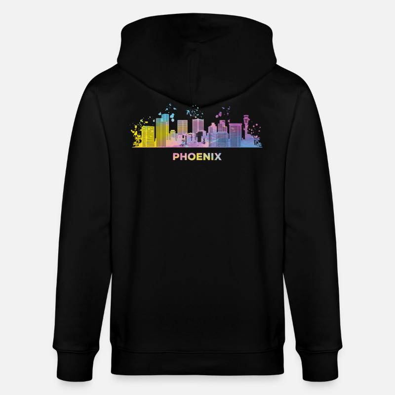Phéniciens Skyline Phoenix - Veste à capuche bio CULTIVATOR Stanley/Stella Unisexe - noir