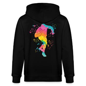 Shot Putter Colorsplash Shot Put - Stanley/Stella CULTIVATOR  Unisex Organic Hooded Jacket - black - Back - Anna (173cm)