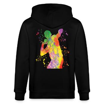 Shot Putter Colorsplash Shot Put - Stanley/Stella CULTIVATOR  Unisex Organic Hooded Jacket - black - Back - Anna (173cm)