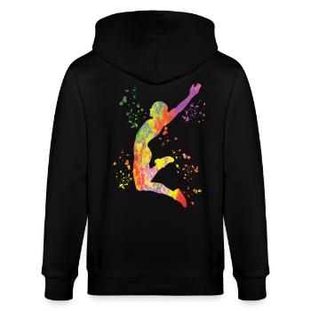 Long Jumpers Long Jump Kids Long Jump - Stanley/Stella CULTIVATOR  Unisex Organic Hooded Jacket - black - Back - Anna (173cm)