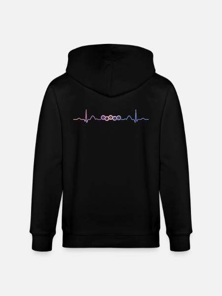 Bingo Balls Heartbeat Ekg Bingo - Stanley/Stella CULTIVATOR Unisex Organic Hooded Jacket - black