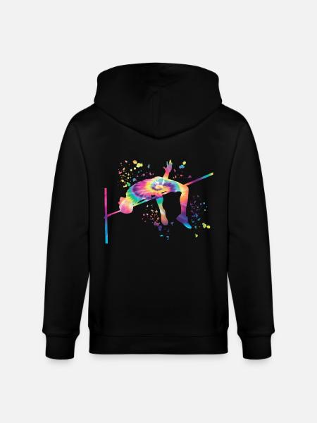 Hochspringer Wasserfarben Hochsprung - Stanley/Stella Unisex Bio-Kapuzenjacke CULTIVATOR - Schwarz