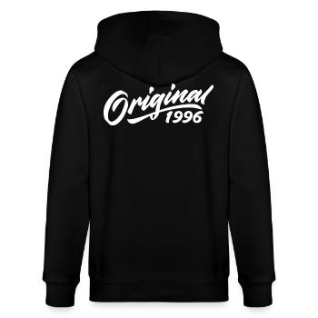 Original 1996 Geburtstagsgeschenk 1996 - Stanley/Stella Unisex Bio-Kapuzenjacke CULTIVATOR  - Schwarz - Hinten - Anna (173cm)