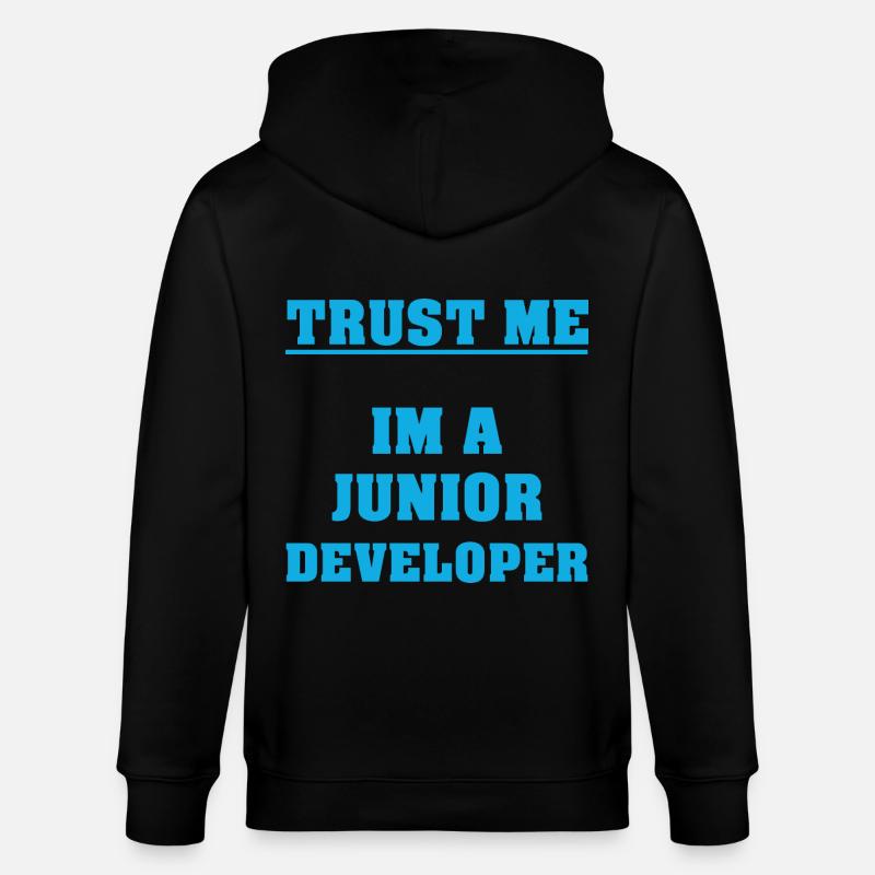 trust me - im a junior developer - Stanley/Stella Unisex Bio-Kapuzenjacke CULTIVATOR  - Schwarz