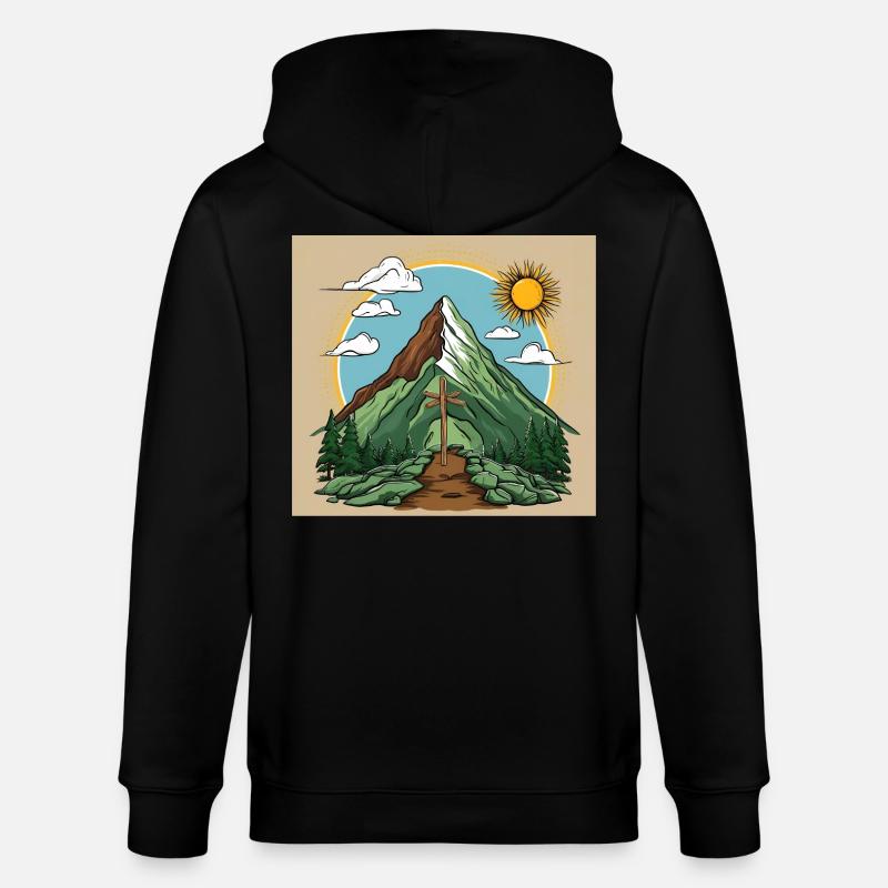 Bergspitzenkönig - Stanley/Stella Unisex Bio-Kapuzenjacke CULTIVATOR  - Schwarz