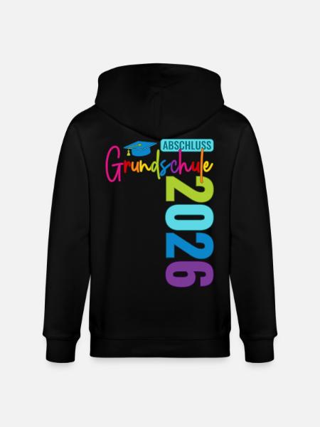 Grundschule Abschluss 2026 - Stanley/Stella Unisex Bio-Kapuzenjacke CULTIVATOR - Schwarz