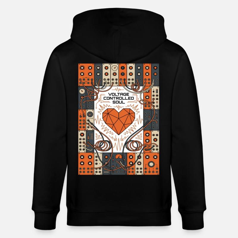 Spannungsgesteuerte Seele. Synthie - Stanley/Stella Unisex Bio-Kapuzenjacke CULTIVATOR - Schwarz