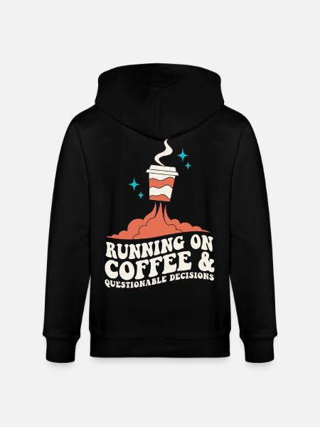 Café pour des décisions discutables - Veste à capuche bio CULTIVATOR Stanley/Stella Unisexe - noir