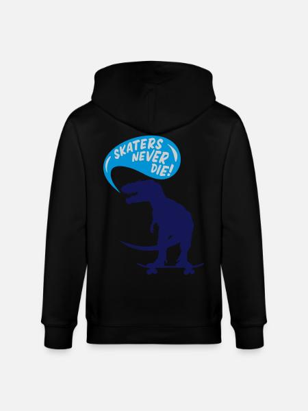 t-rex skater - Stanley/Stella CULTIVATOR  Unisex Organic Hooded Jacket - black